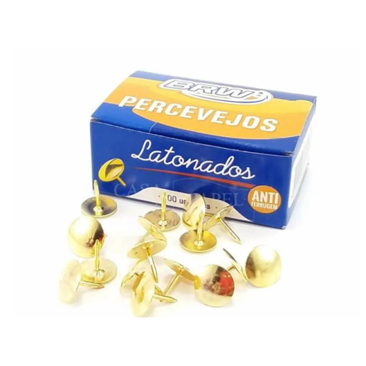 Percevejo Latonado BRW caixa com 100 unidades