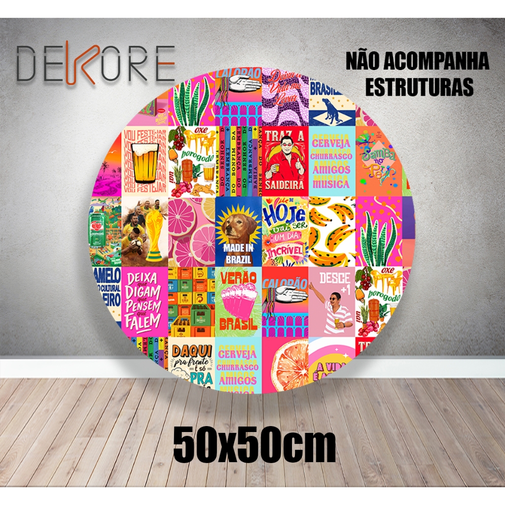 Painel Brasilidade Lambe Lambe Com Elástico em Oferta na Shopee