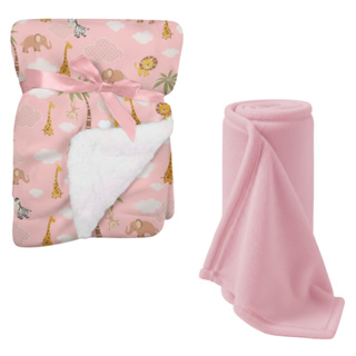 Kit 2 Itens Berço Bebe - Cobertor Dupla Face Sherpa + Cobertor Soft ✨ 80x90cm Antialérgica Quentinha em Oferta na Shopee