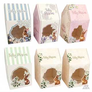 Kit 06 Embalagem De Presente De Papel Para Pascoa G em Oferta na Shopee