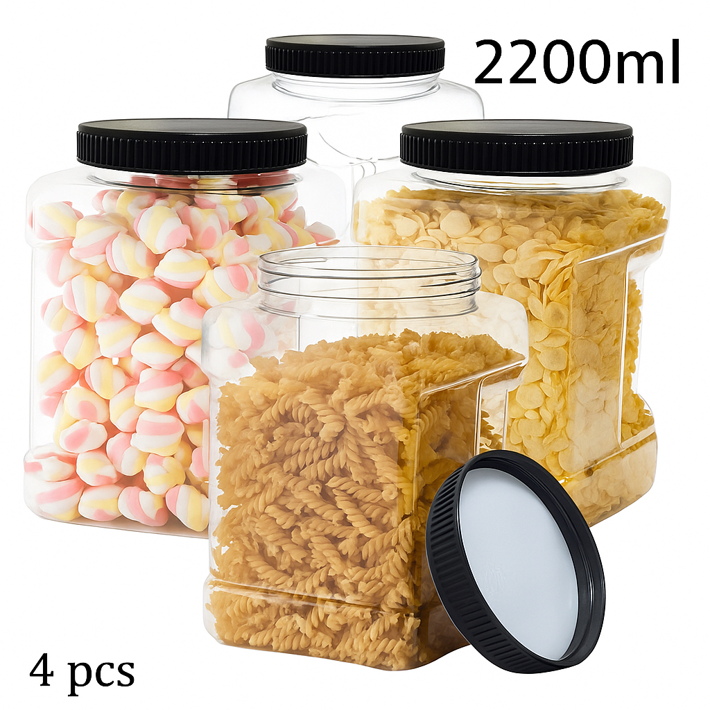 Kit 1/2/4 Potes Multiuso Transparentes com Tampa para Vedação em Oferta na Shopee