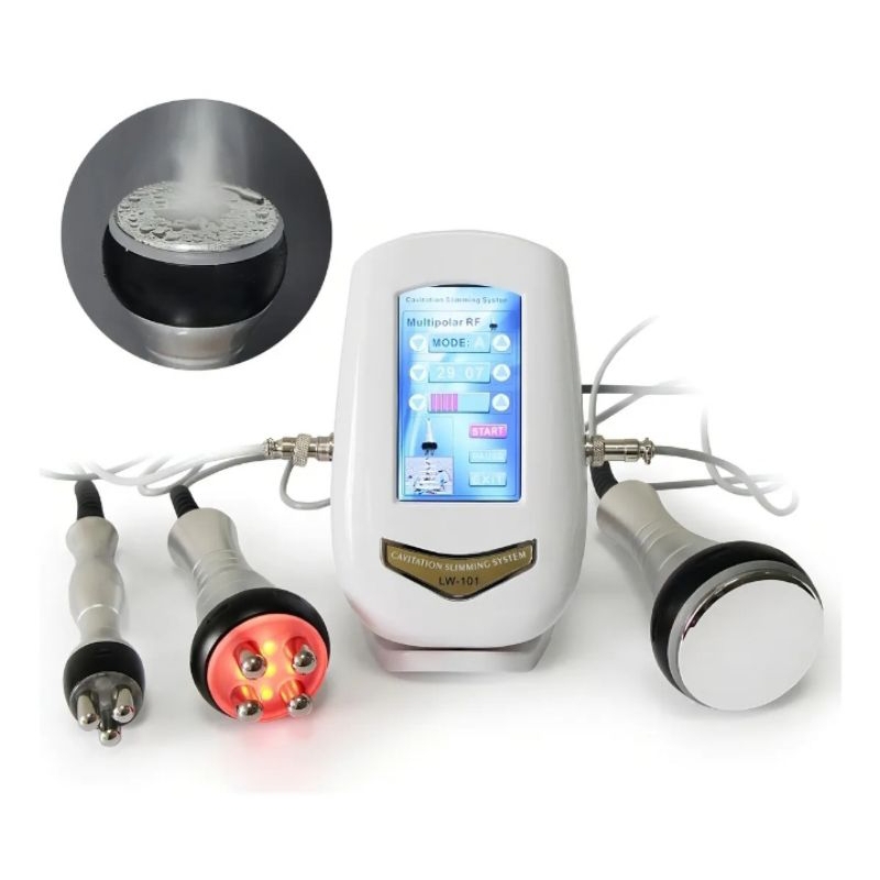 Aparelho Lipo Cavitação 40k Radiofrequência 3 Em 1 Ultrassom Com Base Acrílica