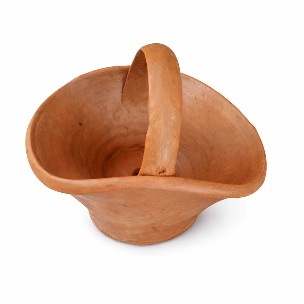 vaso de barro estilo cesta/ cesta de barro para decoração/ cestinha de barro