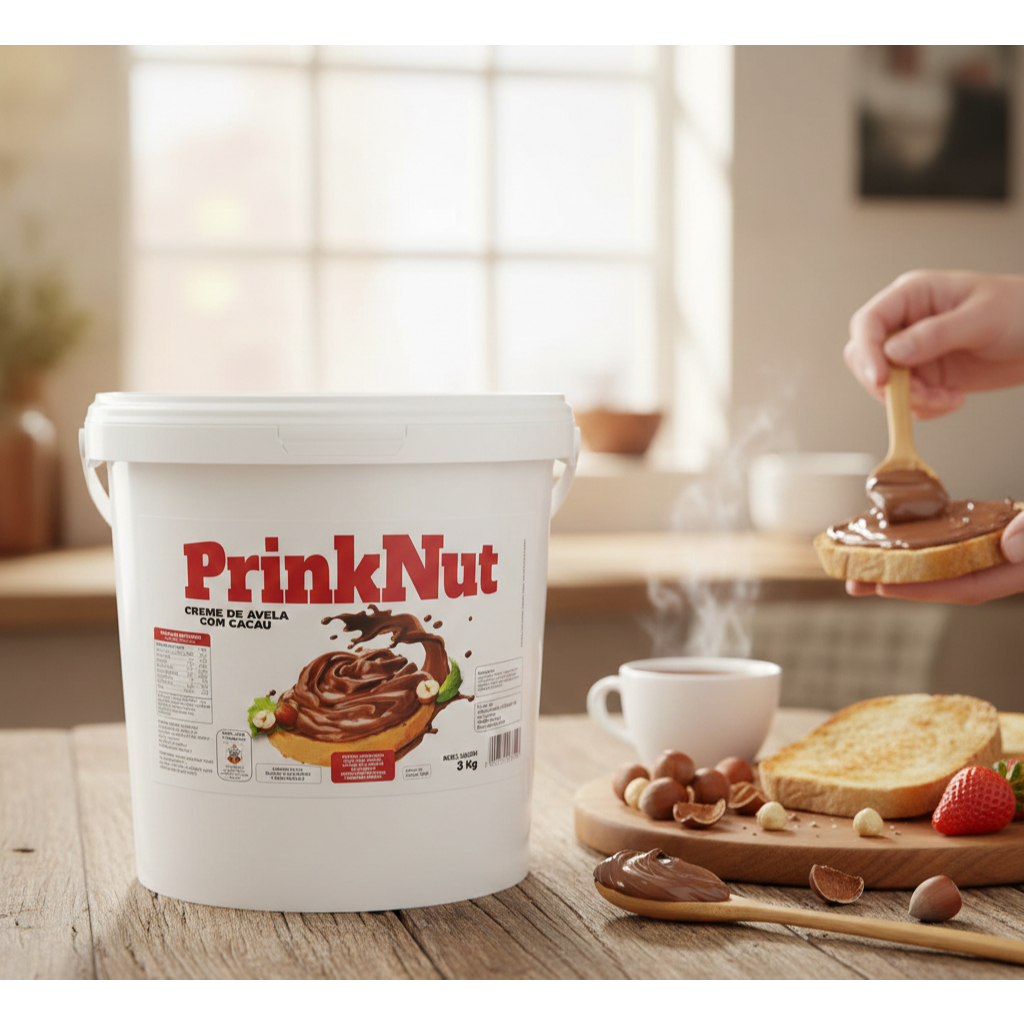Nut Creme de Avelã Prinknut 3Kg Chocolate em Oferta na Shopee