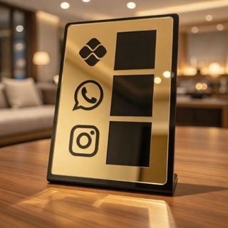 Placa PIX WhatsApp Instagram Display Interativo 3 em 1 em Oferta na Shopee