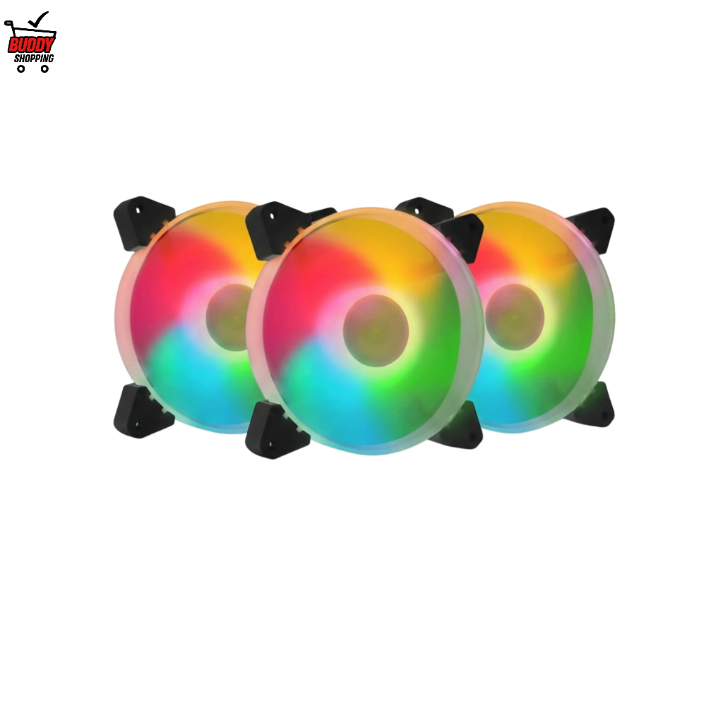 KIT 3 VENTOINHA PARA COMPUTADOR 120MM | Delta-C1293 RGB 45CFM Silencioso