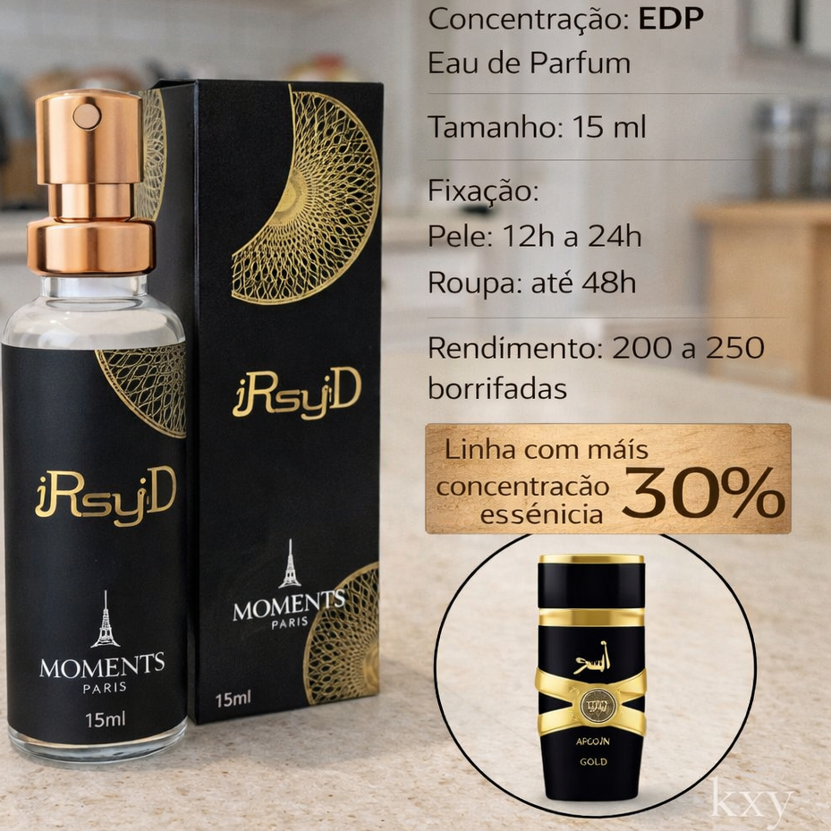 Perfume Importado Contratipo Masculino Asyid Eau de Parfum EDP 15ml Moments Paris Bolso Viagem