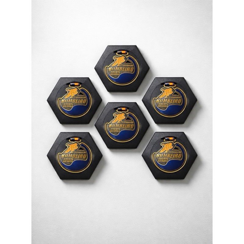 Porta Medalhas Hexagonal Modular 3D – Suporte Decorativo com Encaixe e Fita | Impressão 3D Premium