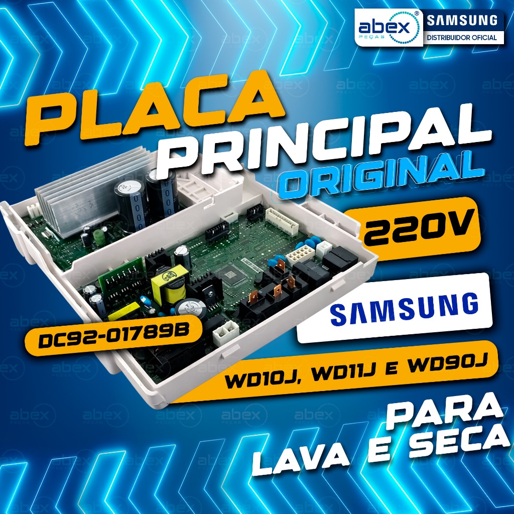 Placa Principal Lava Seca Samsung WD10J6410AXFAZ WD11J6410AW WD90J6410AW DC92-01789B 220v Original
