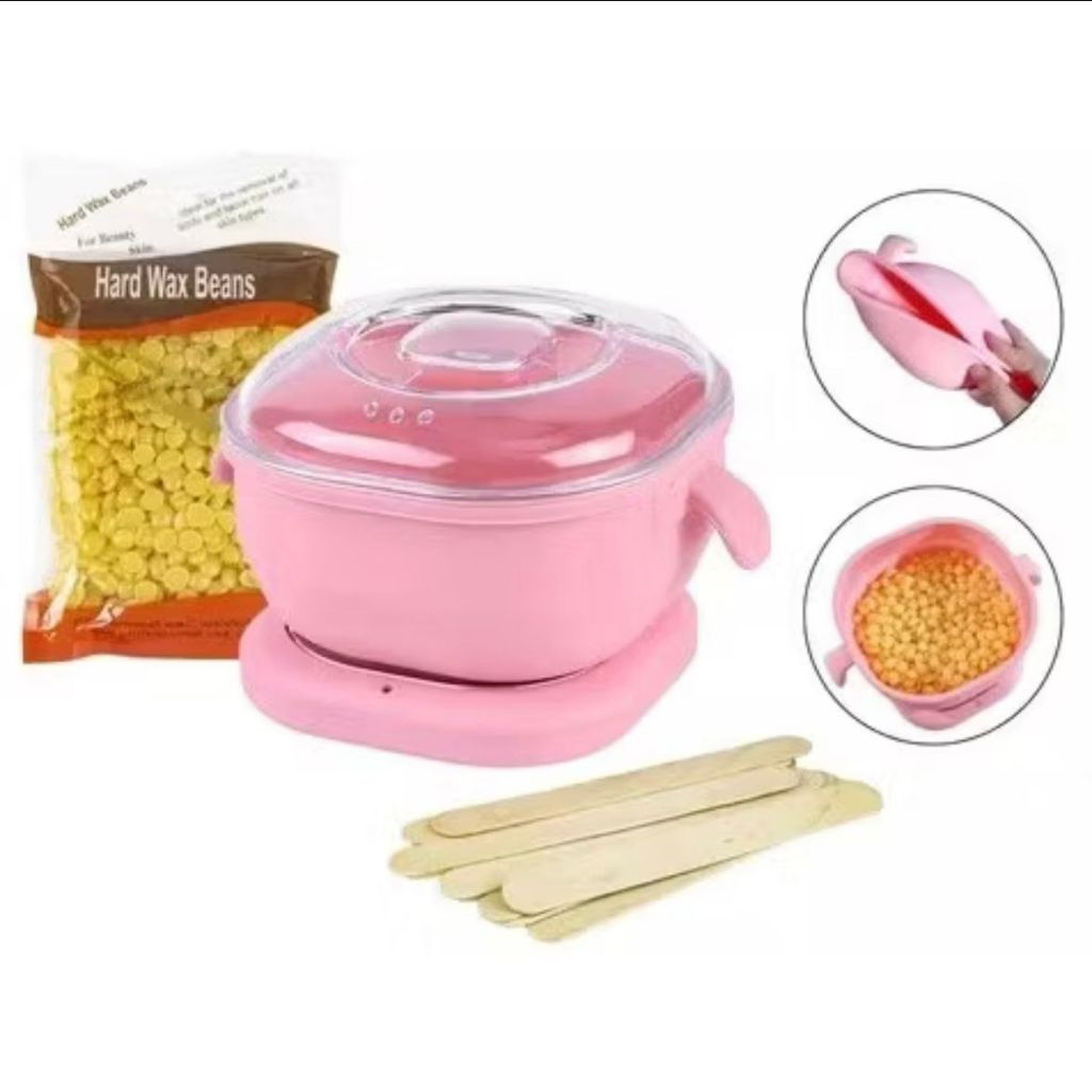 Aquecedor de Cera Silicone Kit Depilação Completo Portátil