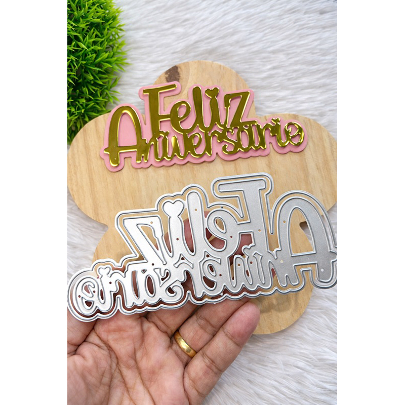 Faca de Corte Feliz Aniversário Scrapbook Dies Corte Fino | Revolution Big Shot EVA Papel Personalizados