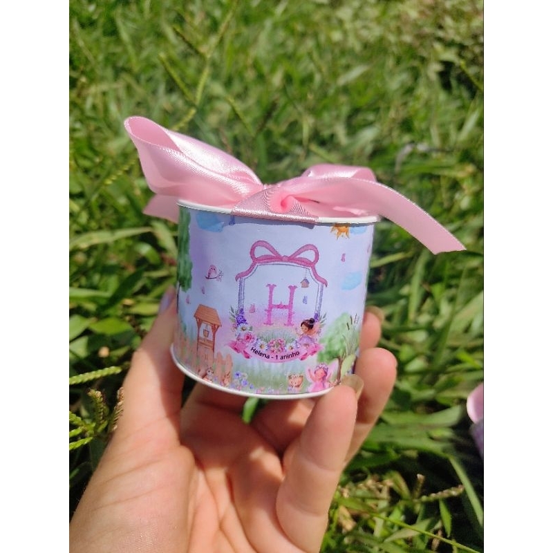 TUBOLATA PERSONALIZADA 5X6 CM TEMA BOSQUE ENCANTADO• LEMBRANCINHA FESTA INFANTIL • ANIVERSÁRIO • CHÁ DE BEBÊ