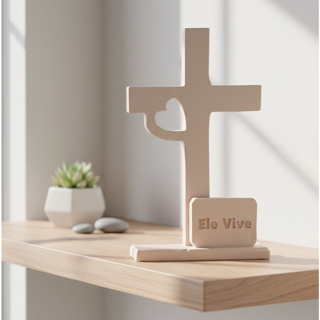 Cruz Decorativa Cristã RÚSTICA Decoração de Mesa para Páscoa/ Ele vive/minimalista/pascoa/católicos/evangélicos em Oferta na Shopee