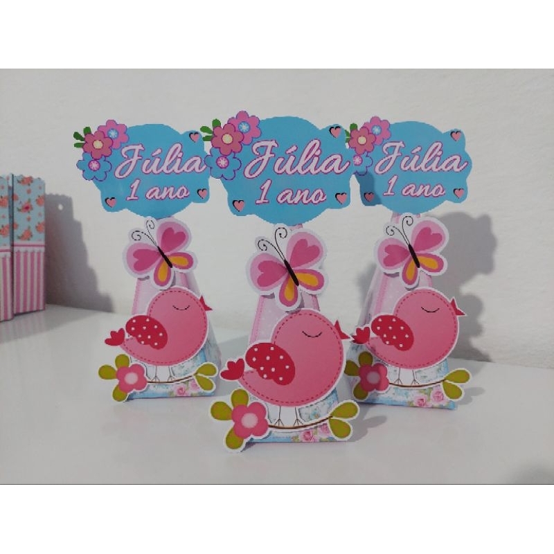CAIXA PIRÂMIDE JARDIM ENCANTADO/LEMBRANCINHAS PERSONALIZADAS/FESTAS/ANIVERSÁRIO