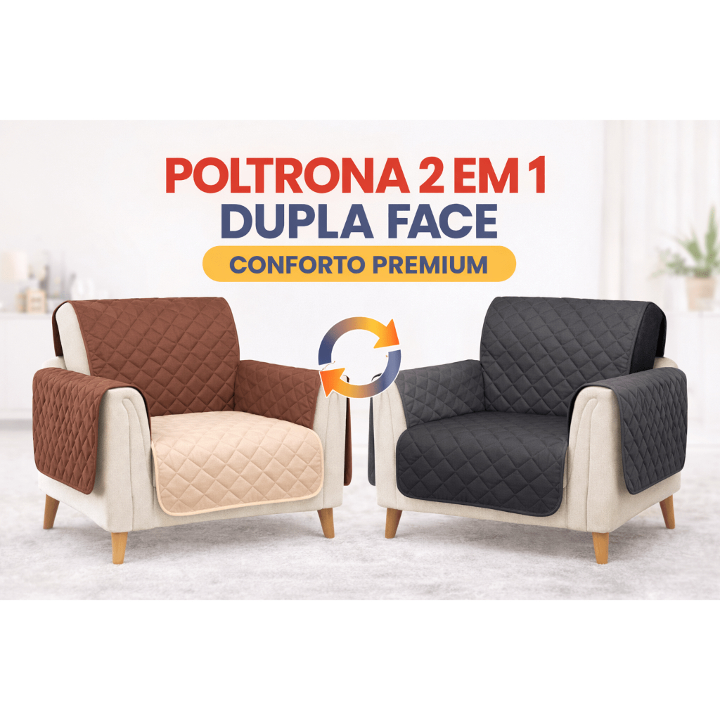 Protetor de Poltrona Dupla Face Premium | Renove Sua Sala com Conforto