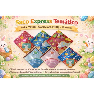 Saco Express 18x18cm para Ovos de 50g a 100g  - 25 unidades - Cromus em Oferta na Shopee