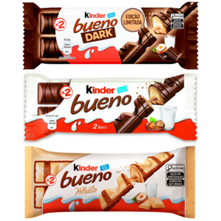 Kit Kinder Bueno Ao Leite, Chocolate White e Dark C/3 Barras | Ferrero Rocher Original em Oferta na Shopee