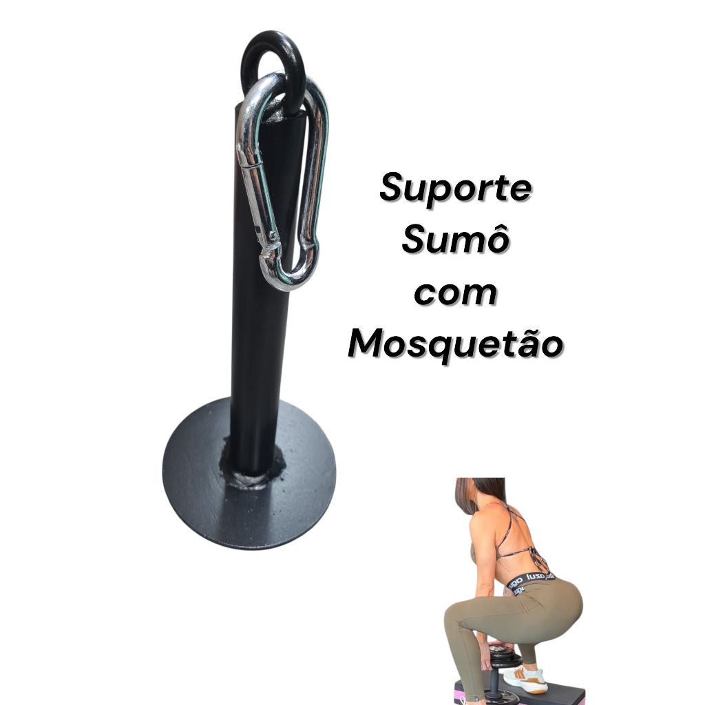 Suporte para anilhas agachamento sumô com mosquetão academia musculação em Oferta na Shopee