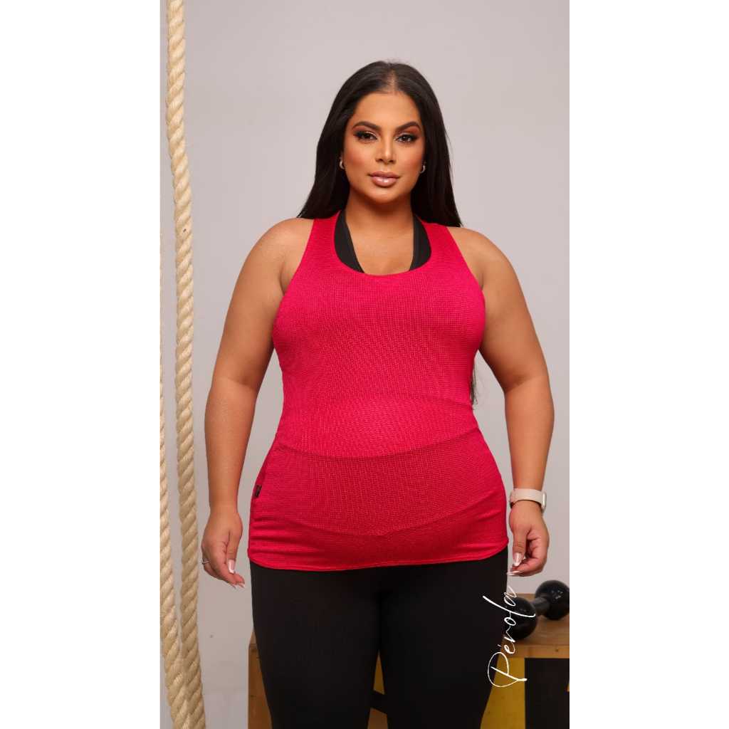 Camiseta Academia Feminina Plus Size Dry-Fit Treino Blusa Caminhada Musculação T-Shirt Poliamida