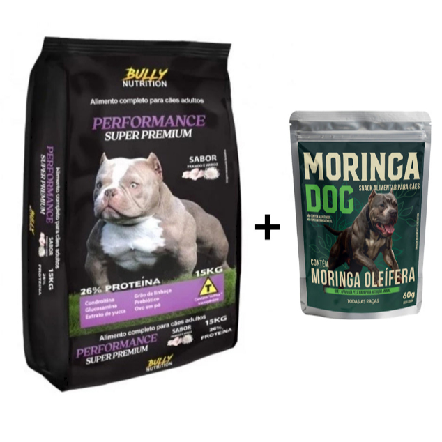 Ração Alimentar para Cães Performance Super Premium 15Kg Cachorro Forte + Ganhe Moringa Dog 60g em Oferta na Shopee