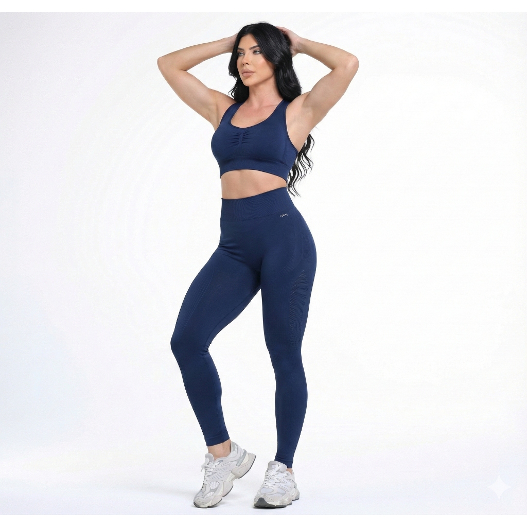 Conjunto Selene Feminino Academia Top + Legging Empina Bumbum Fitness Original em Oferta na Shopee