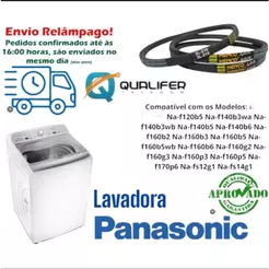 Correia p/ lavadora Panasonic- 14 / 16 Kilos- Premium( Verificar tamanho correto da correia)