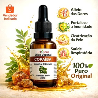 Óleo Vegetal De Copaíba 100% Puro Conta Gotas 20ml Caspa em Oferta na Shopee
