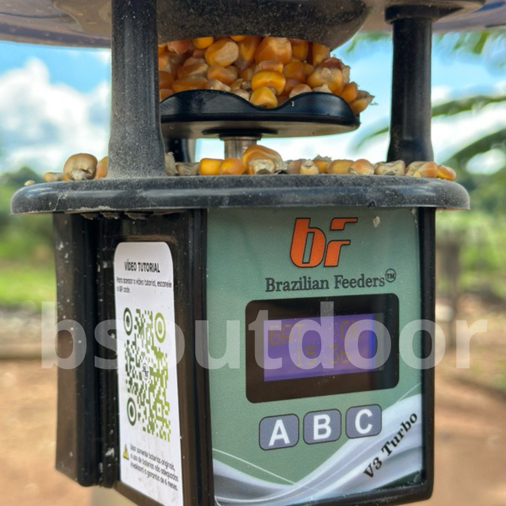 Alimentador Automático Programável JAVALIS CATITU PORCO Dispensador de Ração RURAL Alta capacidade