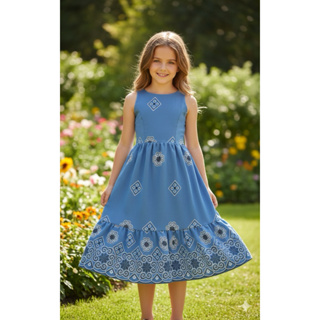Vestido Infantil Menina Juvenil Alcinha Regata Luxo Decorado Viscolinho em Oferta na Shopee