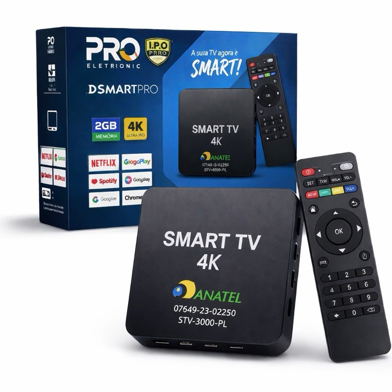 Conversor Digital 4K TV Smart 5G Android WIFI 2.4G/5G