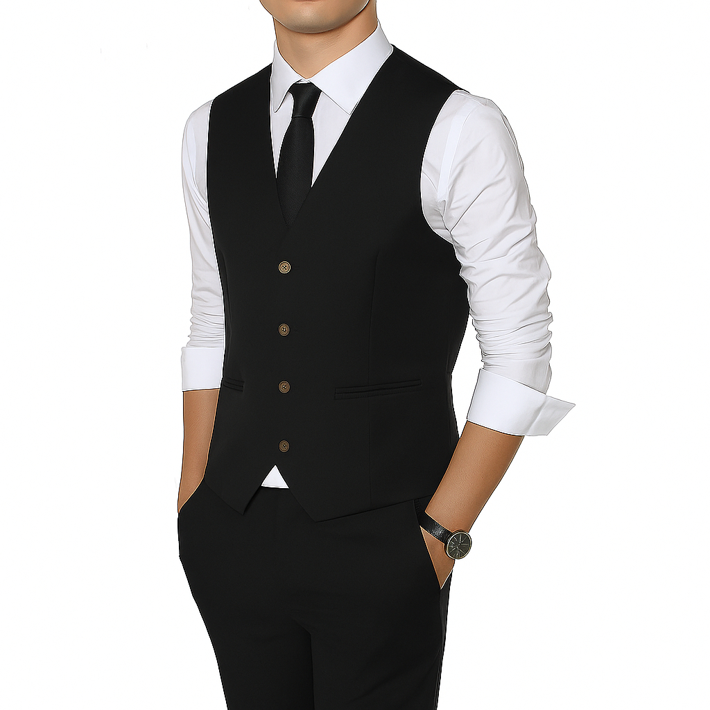 Colete Social Masculino Slim Oxford Premium | Ajustável Elegante em Várias Cores