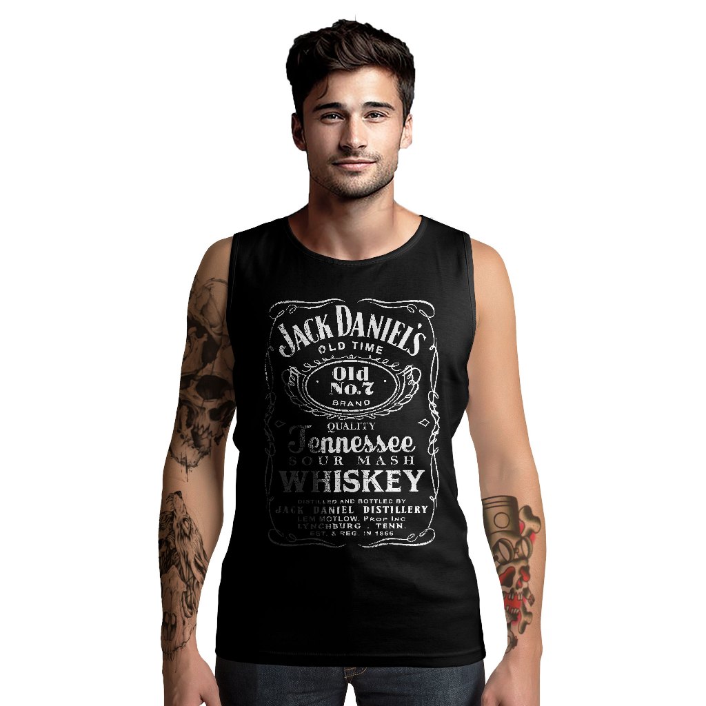 Regata Masculina Jack Logo Banda Harley Caveira Moto Rock