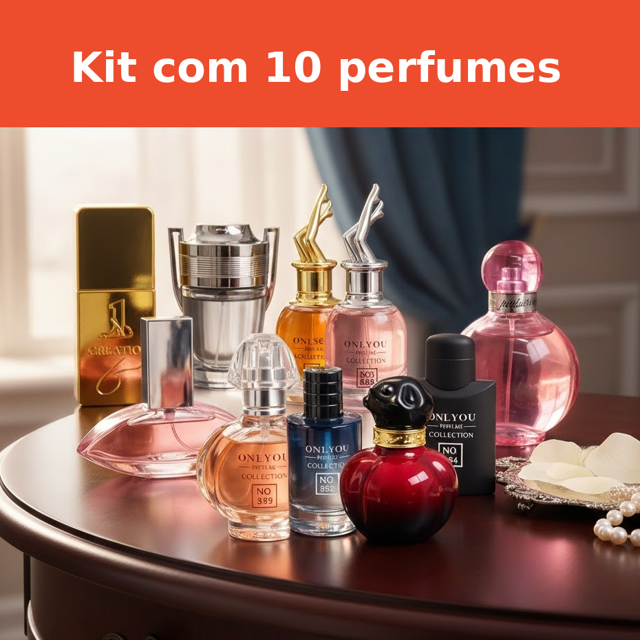 Kit 10 Perfumes Onlyou Mystical 30ml Atacado - Masculino Feminino - Boa Fixação - Ideal para Revenda