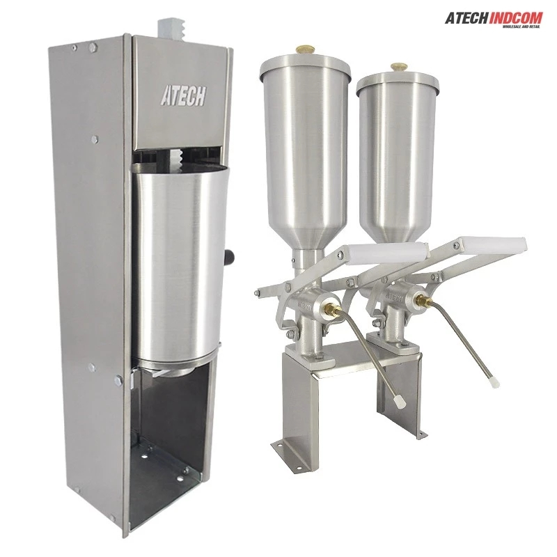 Kit Masseira de Churros + 2 Doceira de Churros 2 Litros + Suporte Inox (Máquina de Churros)  ATECH INDCOM
