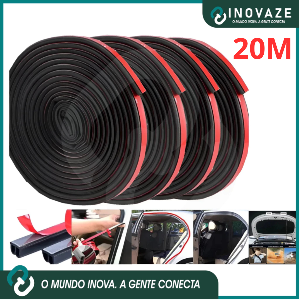 3/5/15/20M Tira De Vedação De Borracha Para Porta De Carro, Em Forma De B, Universal, Esquema De Silêncio De Alta