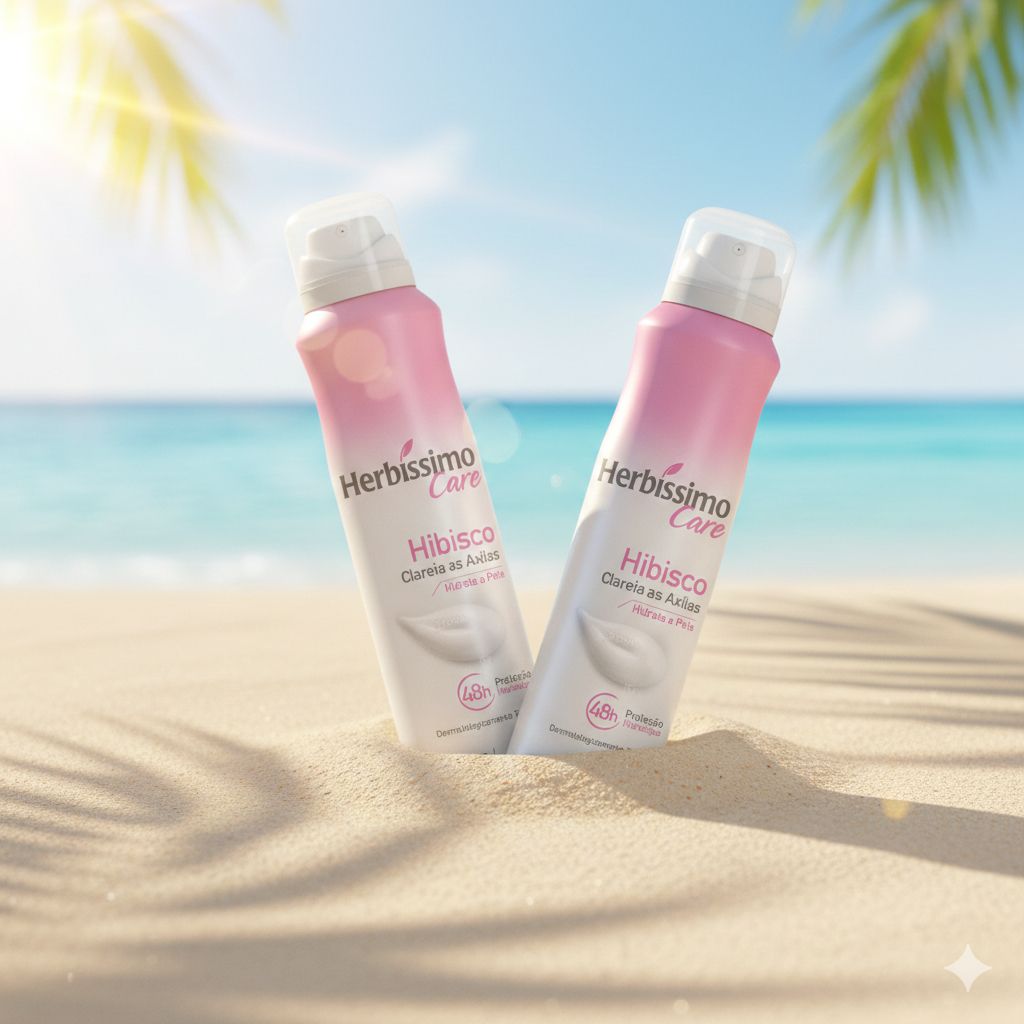 Kit 2 unid - Desodorante Aerossol Antitranspirante Herbíssimo Care Hibisco 150ml em Oferta na Shopee