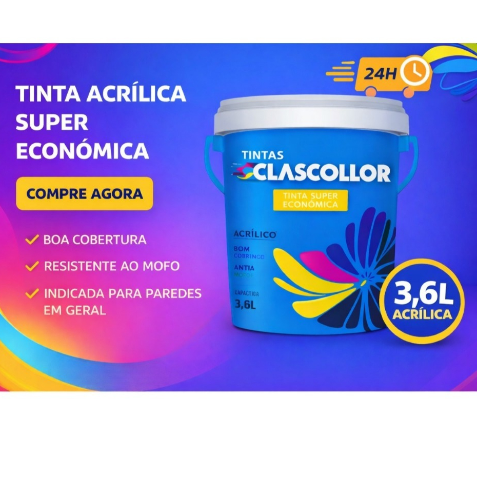 Tinta acrilica alto Rendimento antimofo 3.6l