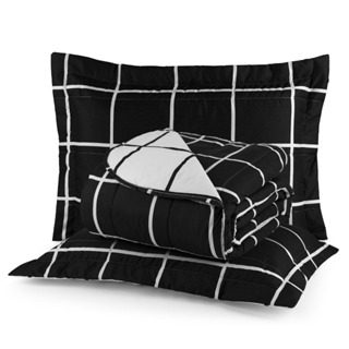 Cobre Leito 200 Fios Dupla Face Grid Poa Blogueira Solteiro Casal Queen King em Oferta na Shopee