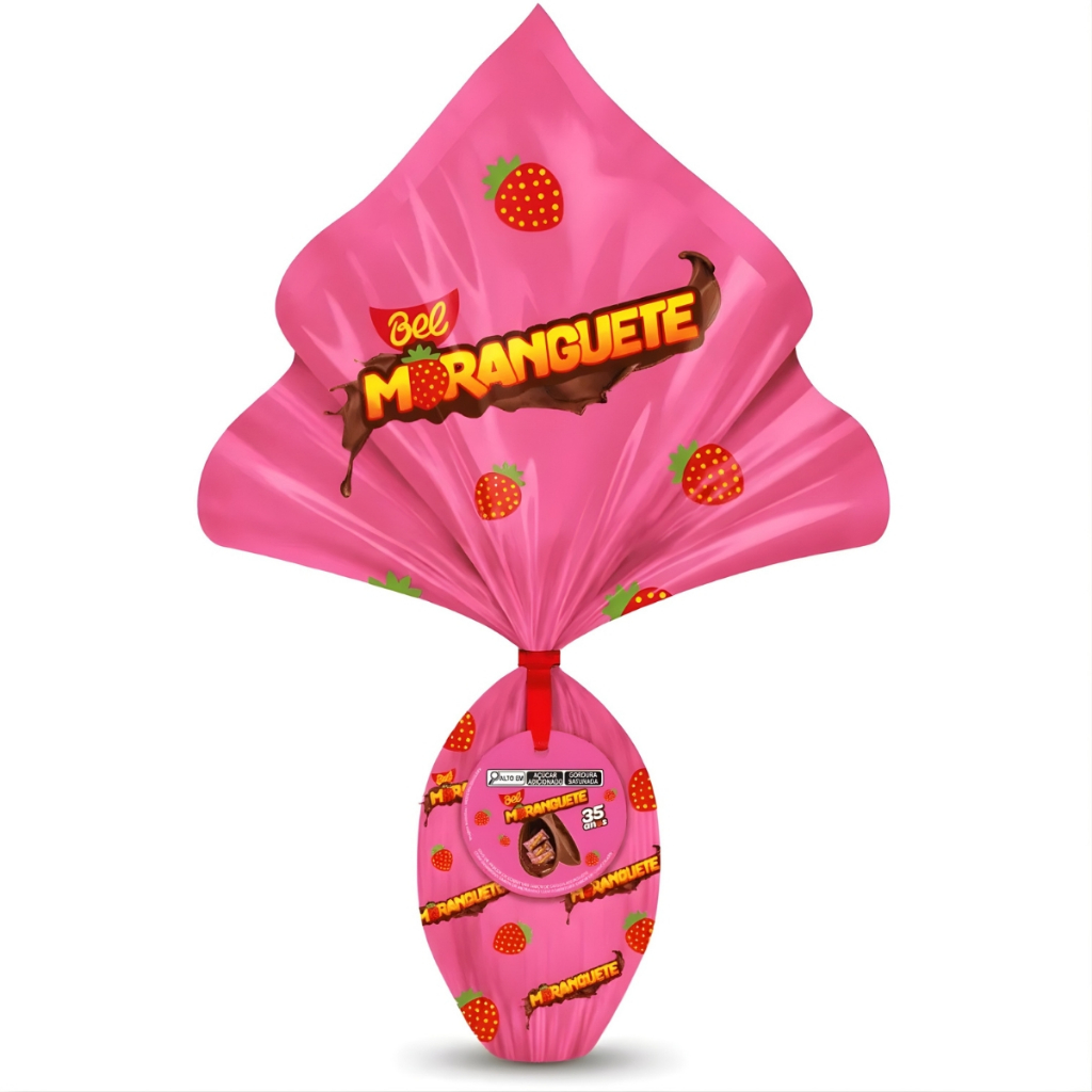 Ovo de Páscoa Chocolate Ao Leite Moranguete 227g Bel Páscoa Presente em Oferta na Shopee