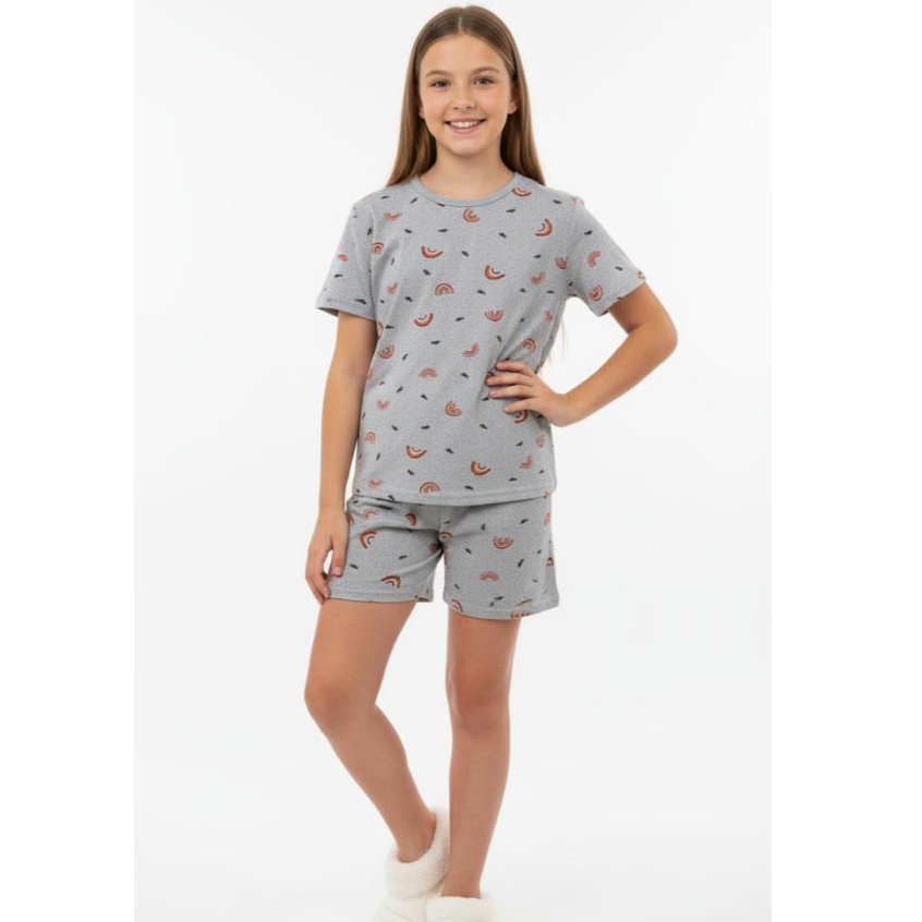 Pijama Menina Infantil Suede Premium Importado Conjunto Baby Dool Confortável Estampado Veste 2 aos 10 Anos em Oferta na Shopee