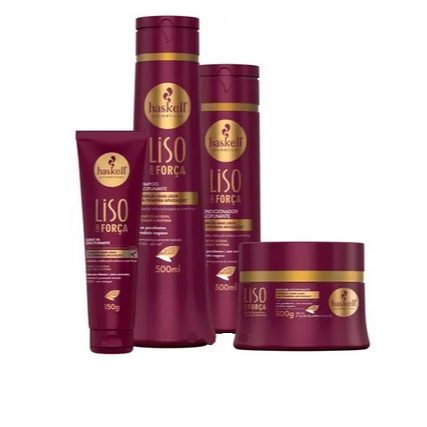 KIT LISO COM FORÇA SH 500 CD 300 MASC 300 LEAVE IN 150