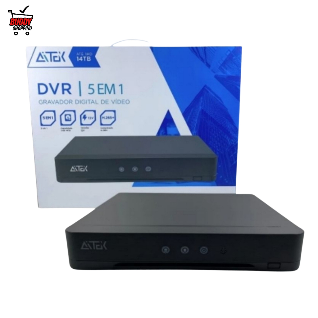 DVR Versátil HD 5 em 1 Gravador de Vídeo Digital | 4/8/16 Canais | Resolução 5MN | Compressão H.265+ em Oferta na Shopee