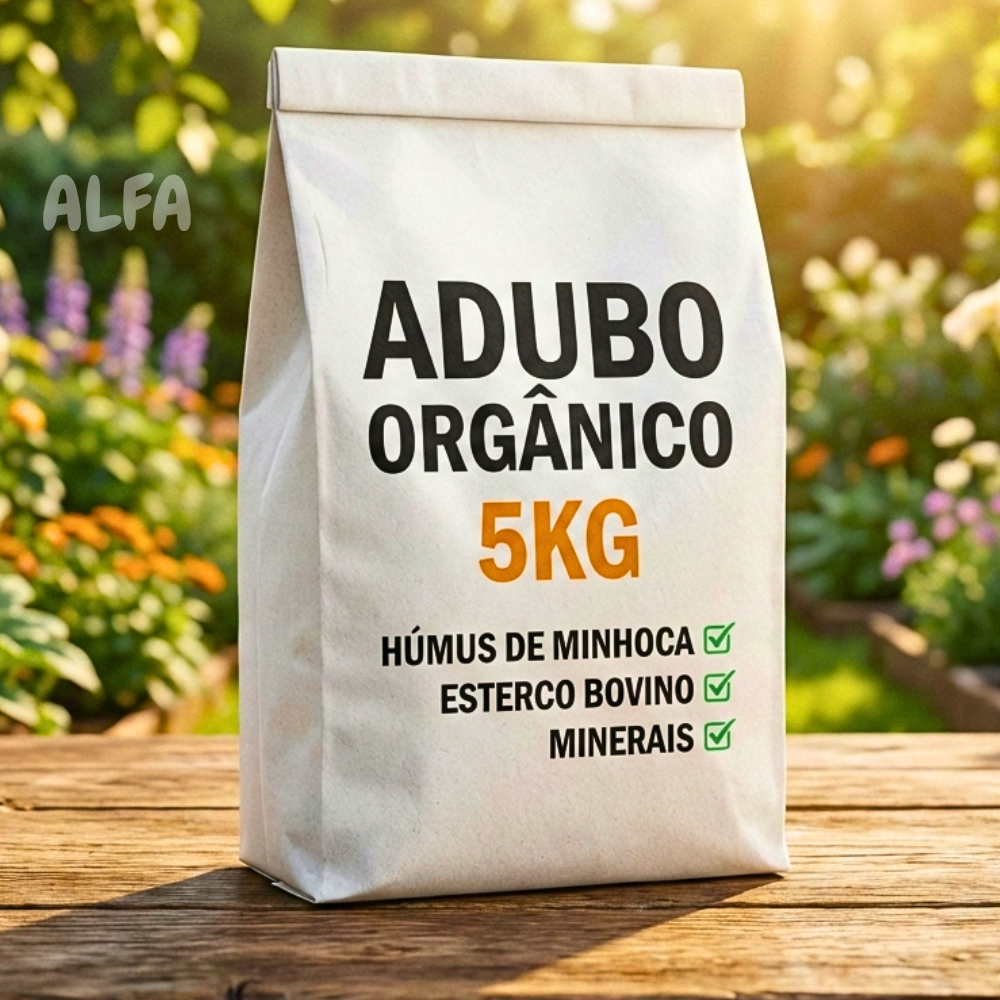 5kg Adubo Orgânico Húmus De Minhocas Esterco Minerais Terra Planta Horta Jardim