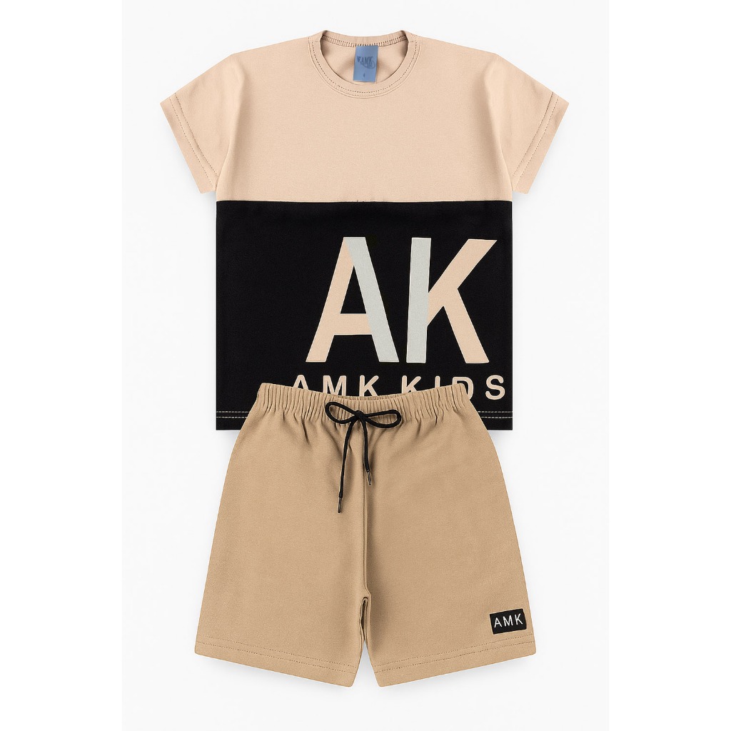 Conjunto Infantil Menino Camiseta E Bermuda Verão Em Algodão 2 ao 14 L40 em Oferta na Shopee