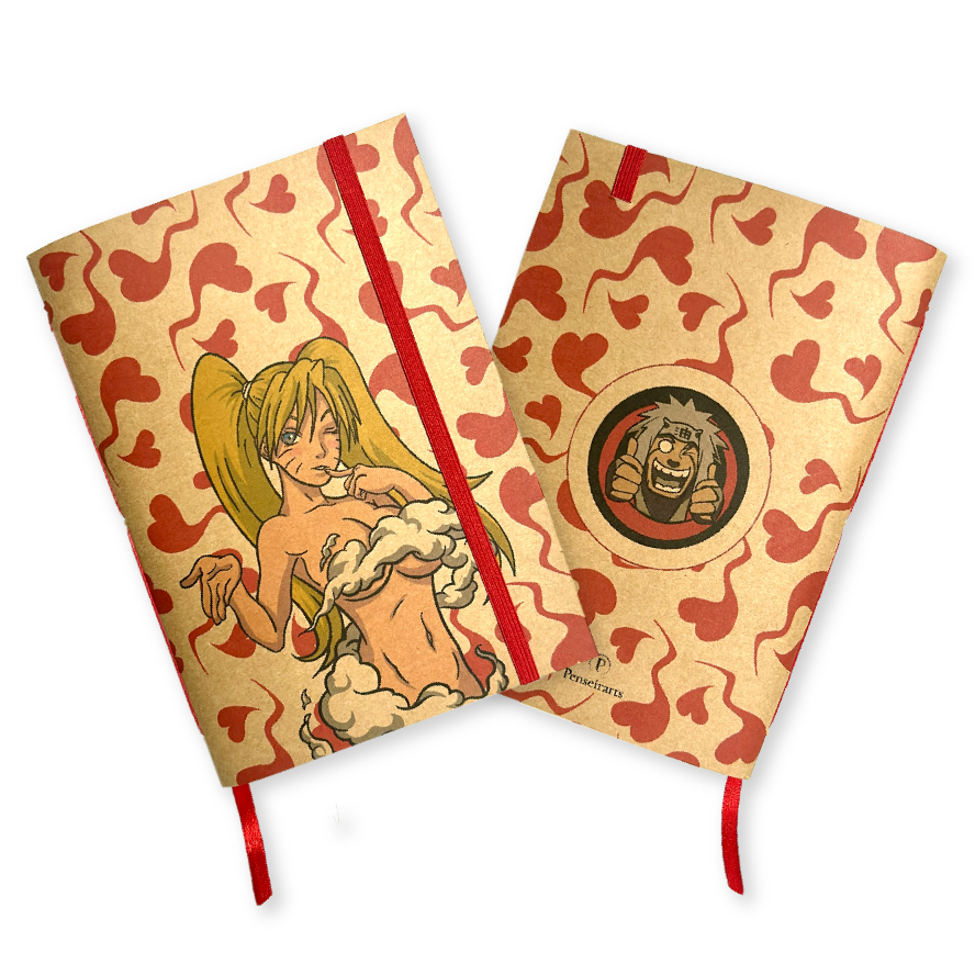 Sketchbook Naruto Uzumaki V1 Anime Naruto Caderno Artesanal A5 Rústico 50 Folhas Brancas 120g