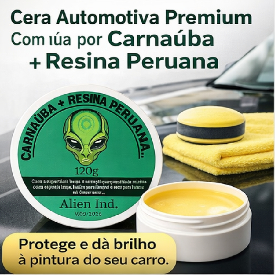 Cera Alien Ind Automotiva 120g - Restaura Pintura Queimada do Sol - Tira Riscos Com Proteção UV em Oferta na Shopee
