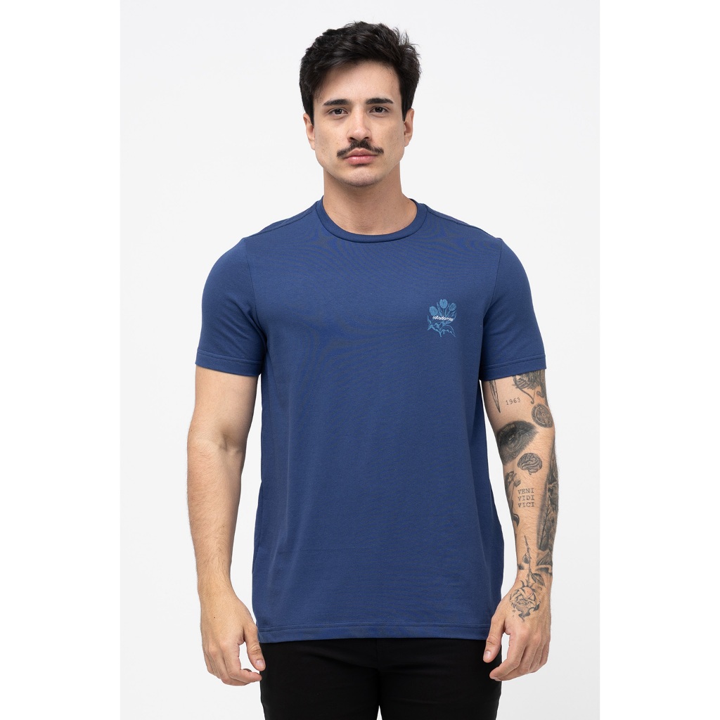 Camiseta Básica Masculina Casual Rota do Mar 100% Algodão Estampada Confortável em Oferta na Shopee