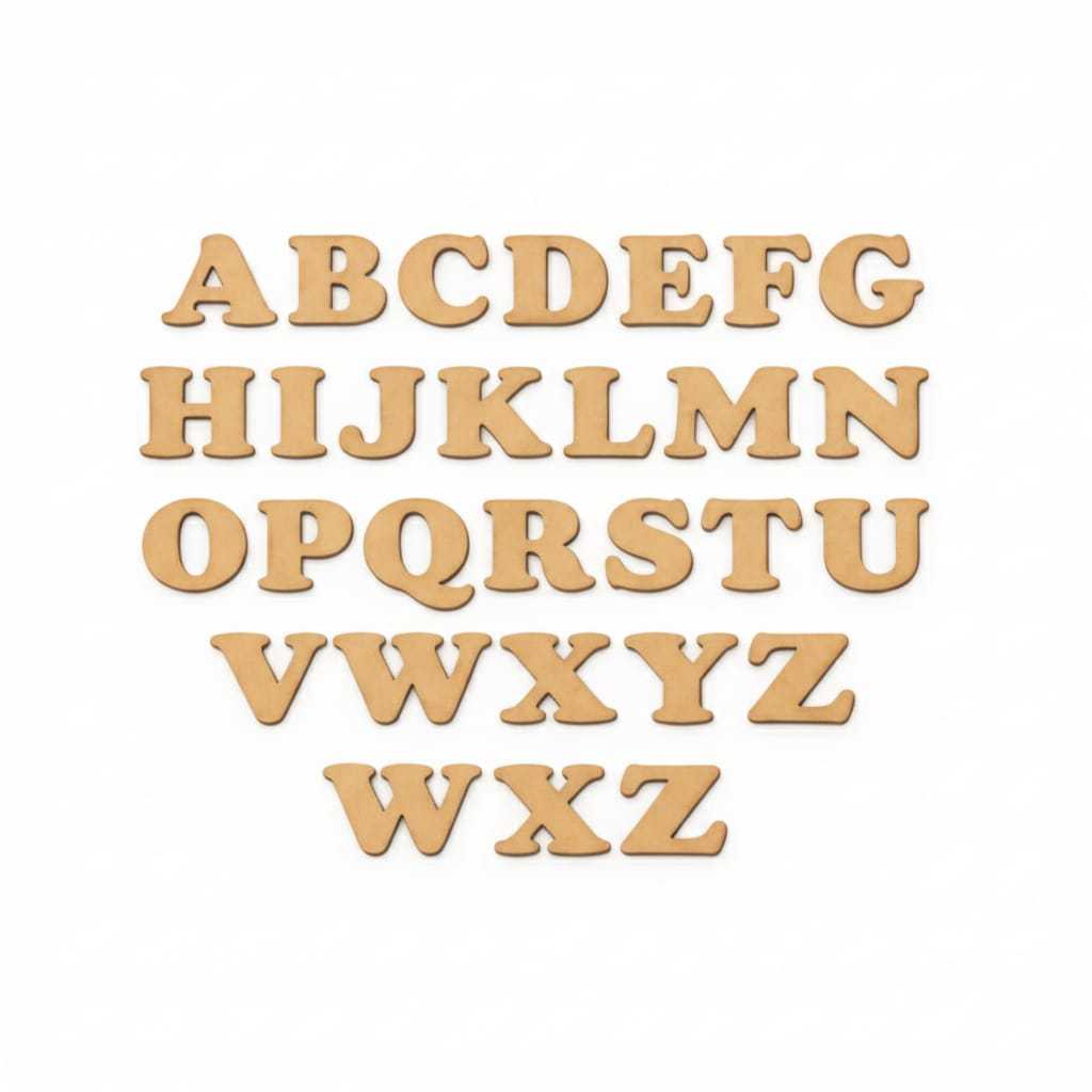 Kit Alfabeto Educativo Letras Tamanho Grande Aprendizagem 3,5cm Mdf 3mm