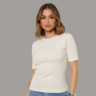 Blusinha Feminina Casual Premium Macia Slim Comfort Premium Moda Gringa Blogueirinha Luxo em Oferta na Shopee
