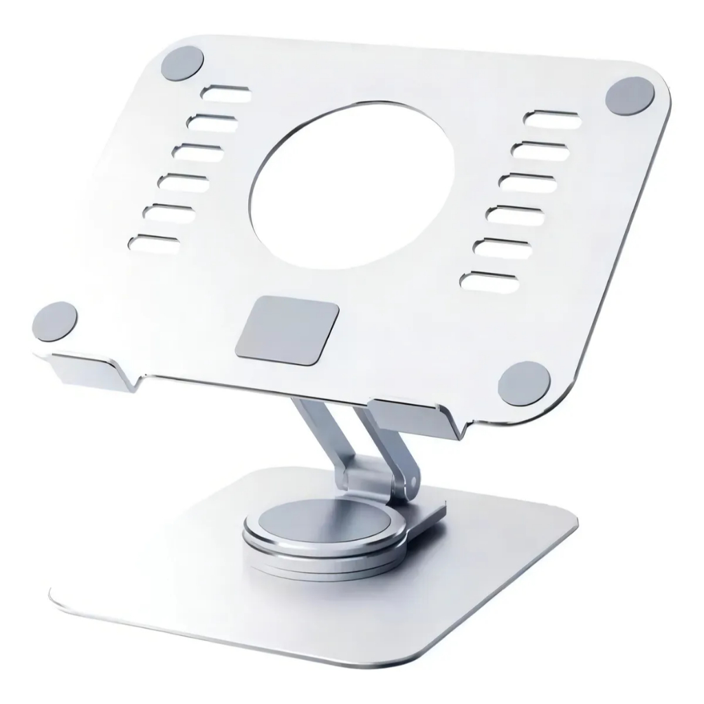 Suporte Giratório 360° De Alumínio Ajustavel Base Para Tablet Celular Ipad Universal Ate 12 Polegada Dobrável